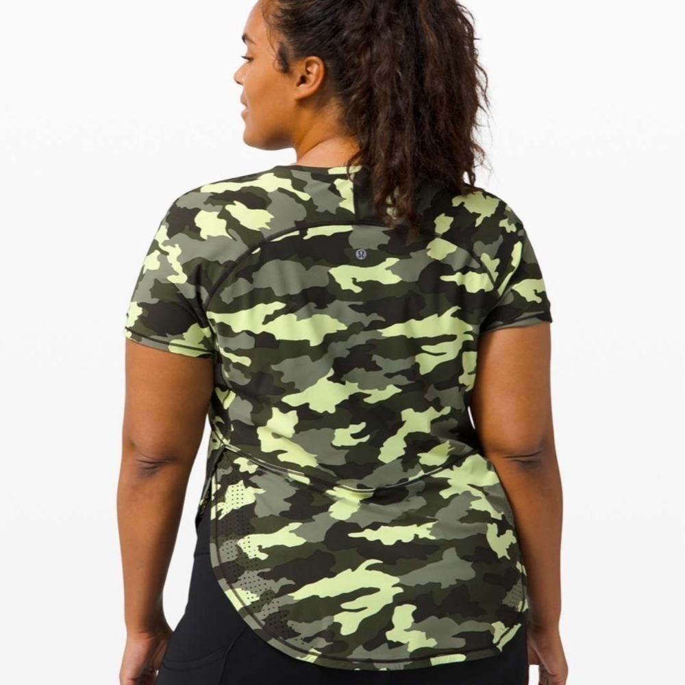 Lululemon UVP Run Short Sleeve Camo Top​​​​​​ - Picture 2 of 8